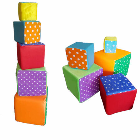 Bloques Blanditos Apilables 5 Cubos (50Cm)