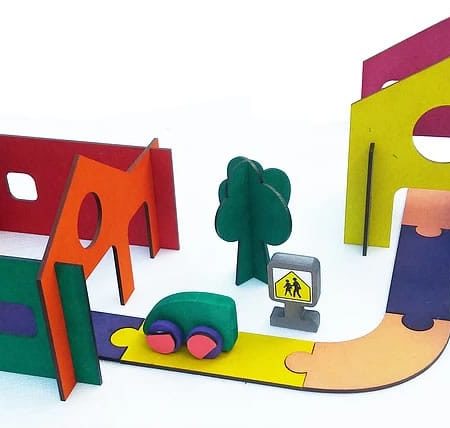 Las callecitas de Mi barrio (juego de construccion Fibrofacil)