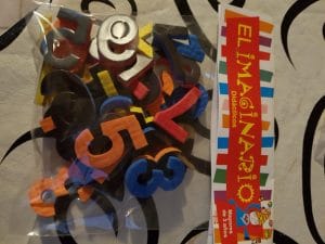Numeros imantados de Goma eva en Bolsa x 42