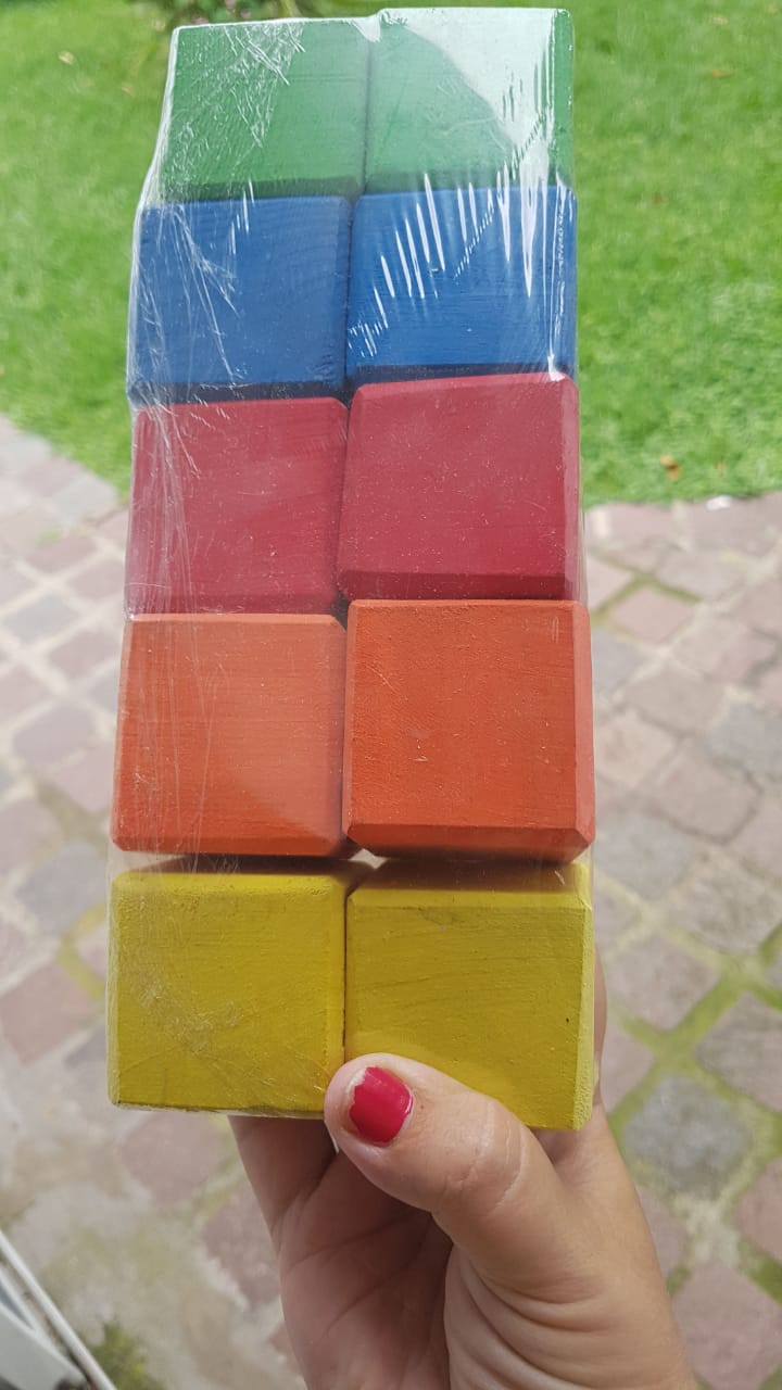 Cubos de madera Pintados x 10 Unidades. – Mis Juguetes