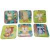 Set x 6 Mini rompecabezas 4 piezas 14x14cm Bosque