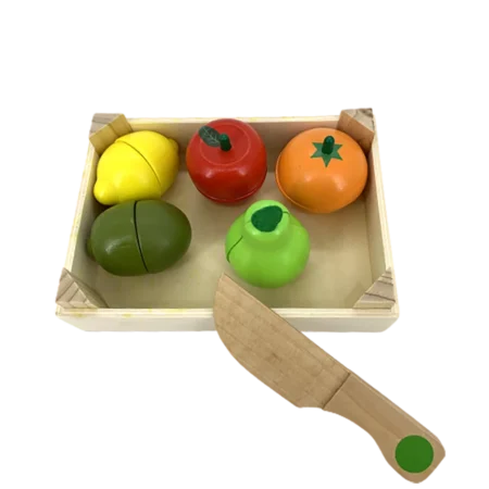 Cajoncito corta Frutas de madera (Comiditas)