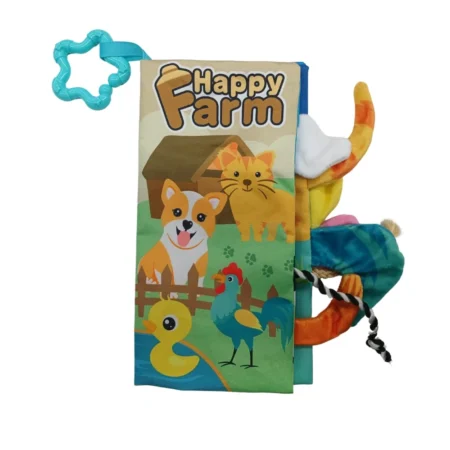 Libro de tela bebes con sonido y texturas Granja (Ingles)