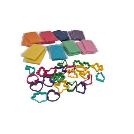 Masa para modelar Set de 24 masas de 60 gr + 24 cortantes