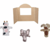 Teatro de Titeres + 3 Titeres de animales